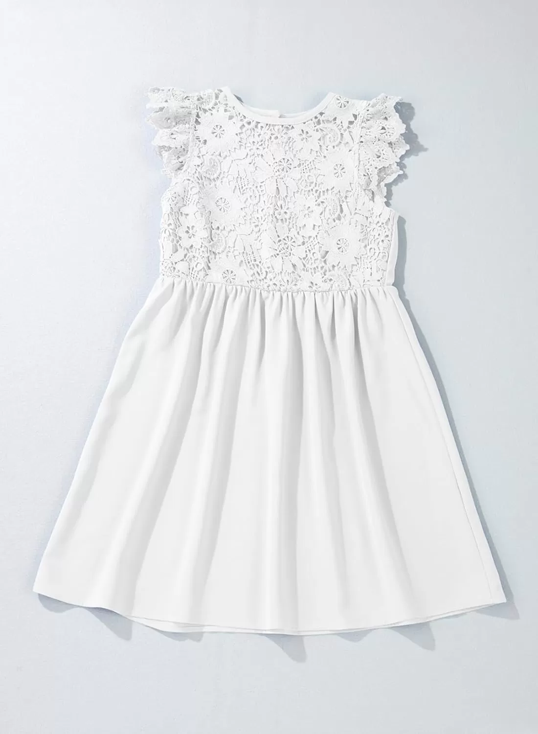 imageblibean Teen Girls Flower Dresses Semi Formal Sleeveless Wedding Dress Size 615 YearsA White