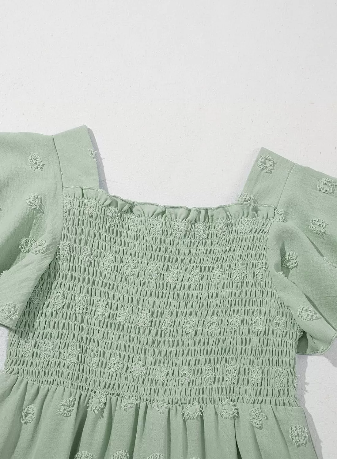 imageblibean Tween Girls 2025 Summer Dresses Kids Chiffon Dress Size 615 YearsA Green