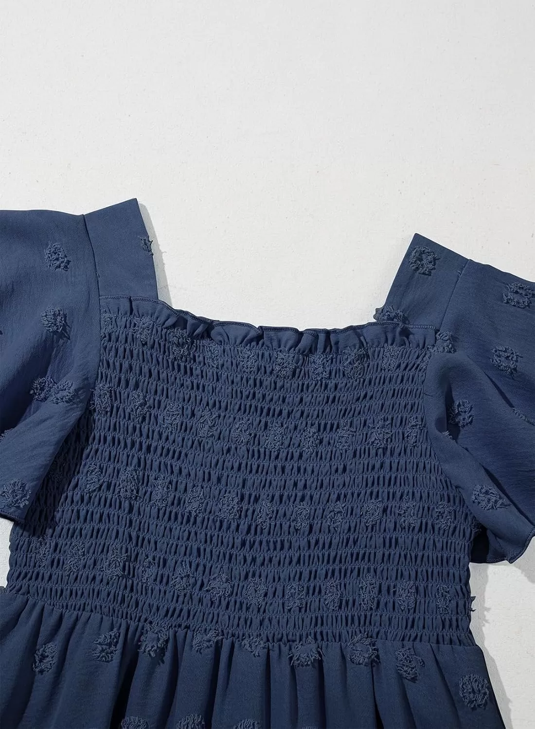 imageblibean Tween Girls 2025 Summer Dresses Kids Chiffon Dress Size 615 YearsA Navy Blue