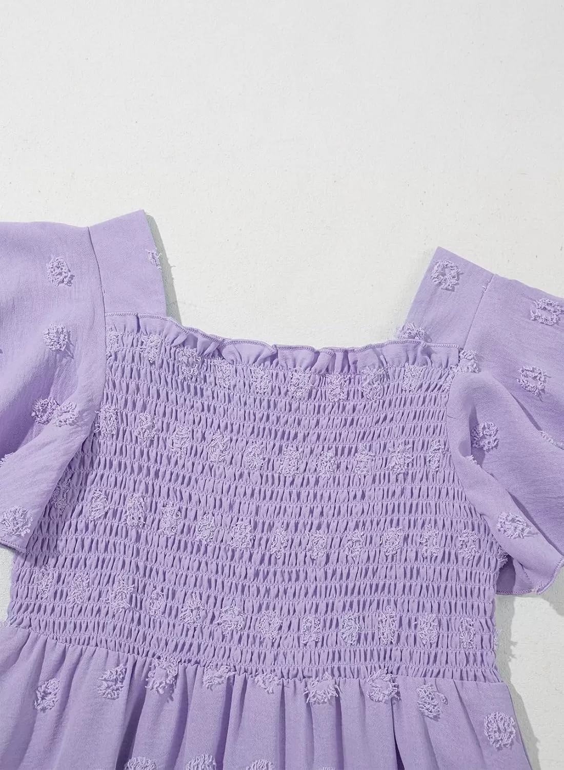 imageblibean Tween Girls 2025 Summer Dresses Kids Chiffon Dress Size 615 YearsA Purple