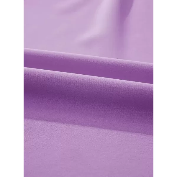 imageblibean Girls 2025 Summer Dress Kids Mesh Ruffled Pockets Dresses Size 615 YearsA Purple