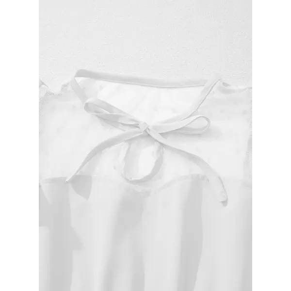 imageblibean Girls 2025 Summer Dress Kids Mesh Ruffled Pockets Dresses Size 615 YearsA White