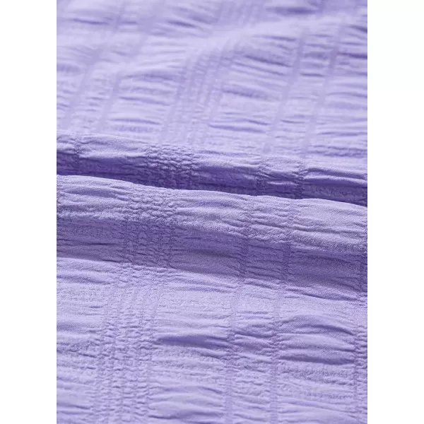 imageblibean Girls Embroidery Short Sleeve Textured Dresses Size 615 YearsPurple