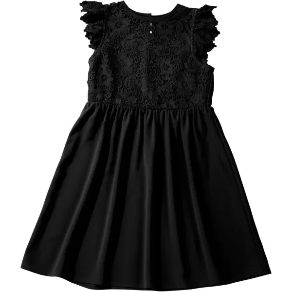 imageblibean Teen Girls Flower Dresses Semi Formal Sleeveless Wedding Dress Size 615 YearsA Black