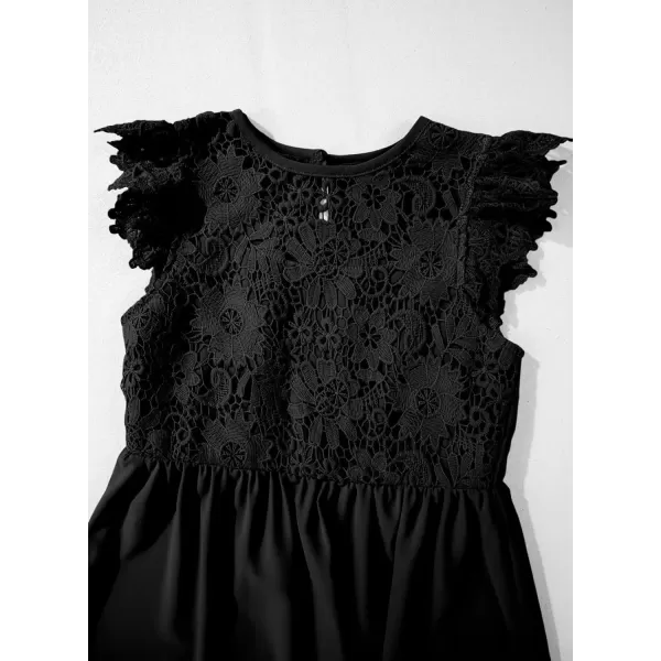 imageblibean Teen Girls Flower Dresses Semi Formal Sleeveless Wedding Dress Size 615 YearsA Black