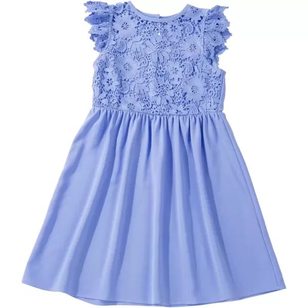 imageblibean Teen Girls Flower Dresses Semi Formal Sleeveless Wedding Dress Size 615 YearsA Blue