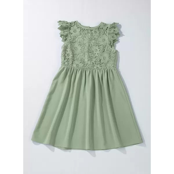 imageblibean Teen Girls Flower Dresses Semi Formal Sleeveless Wedding Dress Size 615 YearsA Green