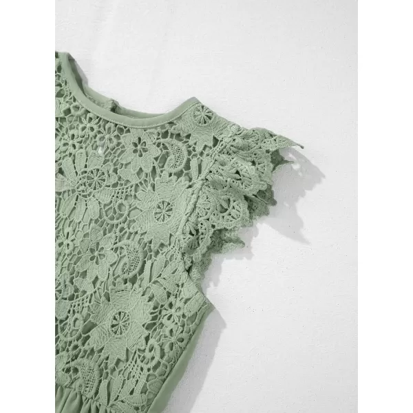 imageblibean Teen Girls Flower Dresses Semi Formal Sleeveless Wedding Dress Size 615 YearsA Green