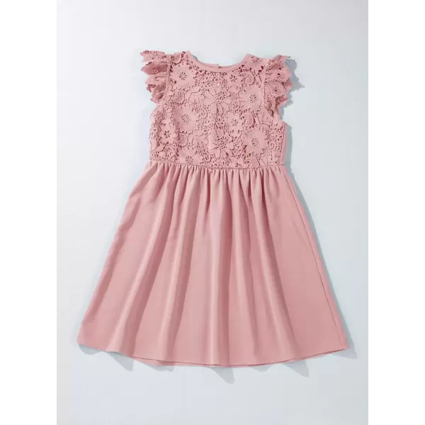 imageblibean Teen Girls Flower Dresses Semi Formal Sleeveless Wedding Dress Size 615 YearsA Pink