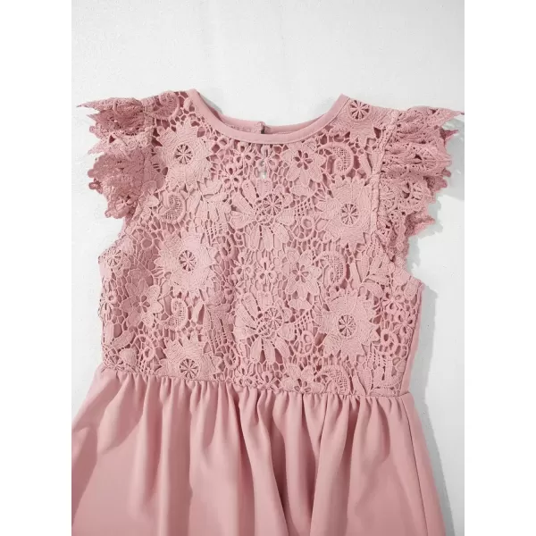 imageblibean Teen Girls Flower Dresses Semi Formal Sleeveless Wedding Dress Size 615 YearsA Pink