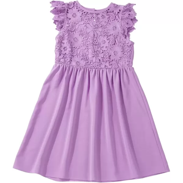 imageblibean Teen Girls Flower Dresses Semi Formal Sleeveless Wedding Dress Size 615 YearsA Purple