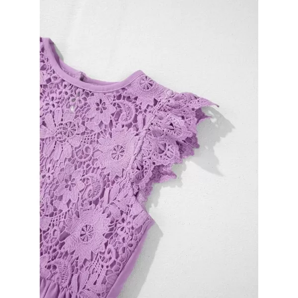 imageblibean Teen Girls Flower Dresses Semi Formal Sleeveless Wedding Dress Size 615 YearsA Purple