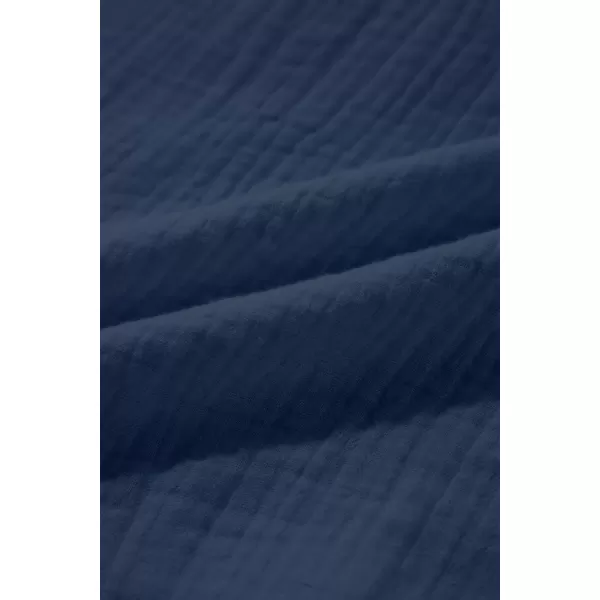 imageblibean Tween Girls 2025 Summer Cotton Dresses Kids Tie Back Sundress Size 615 YearsA Dark Blue