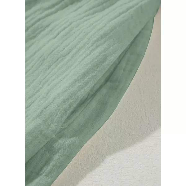 imageblibean Tween Girls 2025 Summer Cotton Dresses Kids Tie Back Sundress Size 615 YearsA Green
