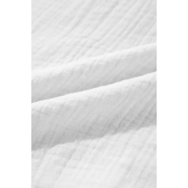 imageblibean Tween Girls 2025 Summer Cotton Dresses Kids Tie Back Sundress Size 615 YearsA White