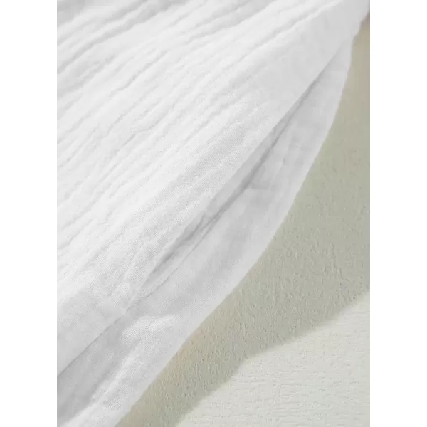 imageblibean Tween Girls 2025 Summer Cotton Dresses Kids Tie Back Sundress Size 615 YearsA White