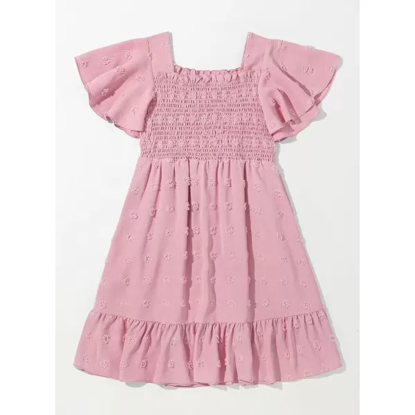 imageblibean Tween Girls 2025 Summer Dresses Kids Chiffon Dress Size 615 YearsA Dusty Pink