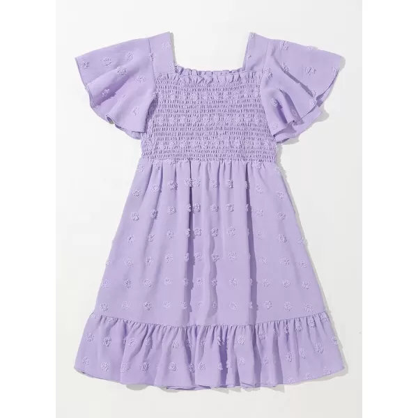 imageblibean Tween Girls 2025 Summer Dresses Kids Chiffon Dress Size 615 YearsA Purple