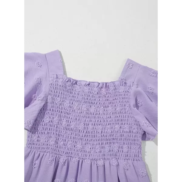 imageblibean Tween Girls 2025 Summer Dresses Kids Chiffon Dress Size 615 YearsA Purple