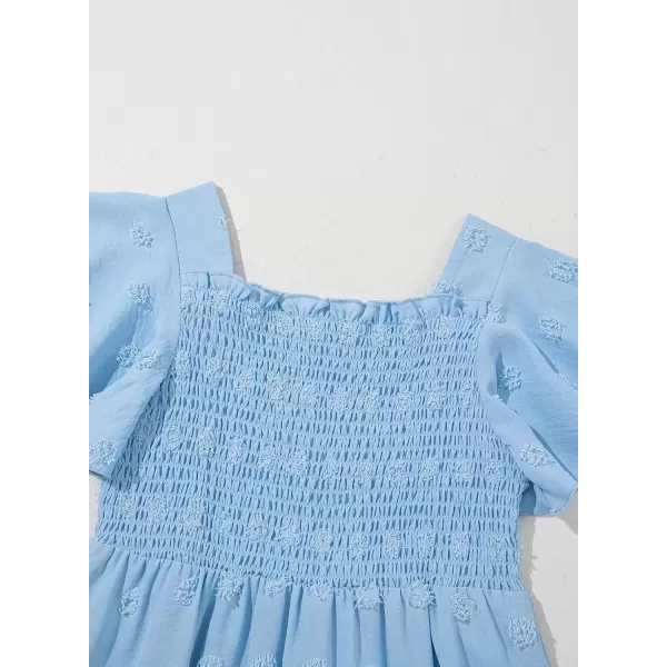 imageblibean Tween Girls 2025 Summer Dresses Kids Chiffon Dress Size 615 YearsA Sky Blue