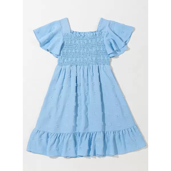 imageblibean Tween Girls 2025 Summer Dresses Kids Chiffon Dress Size 615 YearsA Sky Blue