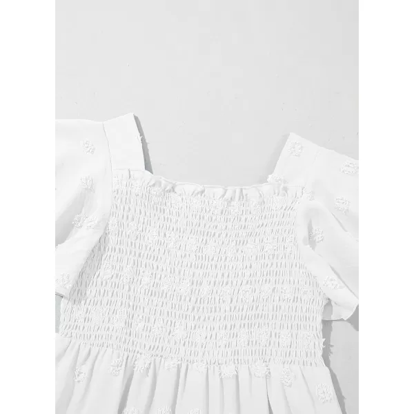 imageblibean Tween Girls 2025 Summer Dresses Kids Chiffon Dress Size 615 YearsA White