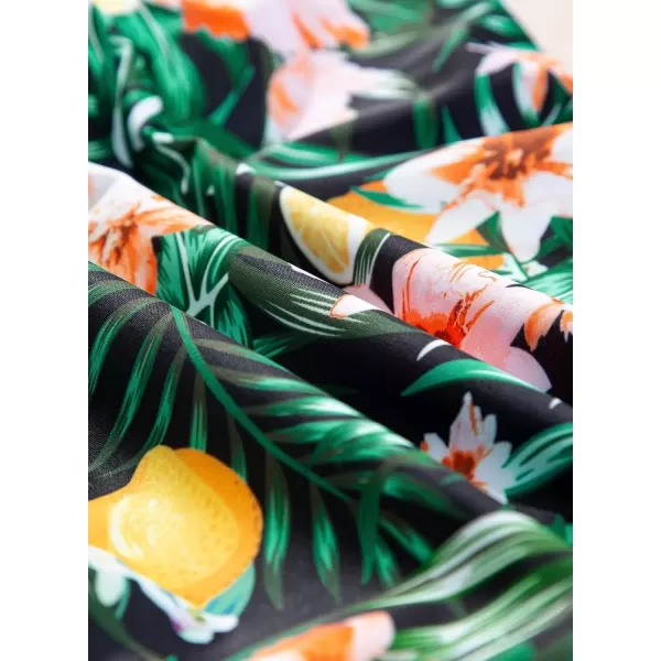 imageblibean Girls 2025 Swimwear One Piece Swimsuit Kids Ruffle Removable Pad Bathing Suits Size 615 YearsA Floral Green