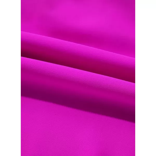 imageblibean Girls 2025 Swimwear One Piece Swimsuit Kids Ruffle Removable Pad Bathing Suits Size 615 YearsA Hot Pink