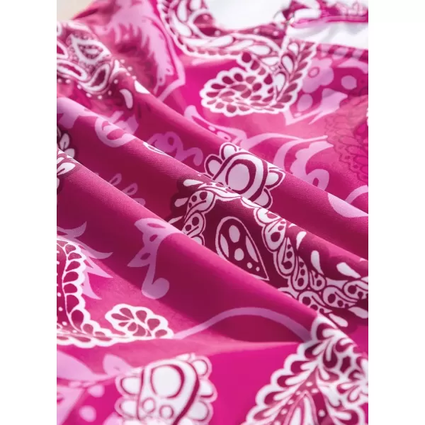 imageblibean Girls Swimsuits One Piece Bathing Suit with Bra Pads Size 615 YearsRose Pink