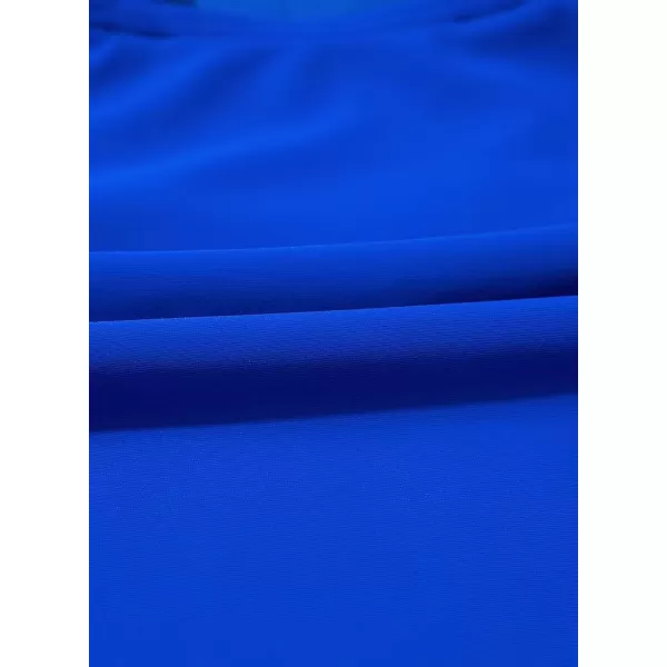 imageblibean Girls Swimsuits One Piece Bathing Suit with Bra Pads Size 615 YearsRoyal Blue
