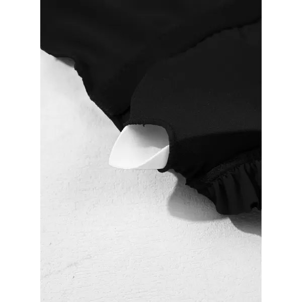 imageblibean Kid Girls Swimsuit One Piece Ruffle Sleeve Bathing Suits 615 YearA Black