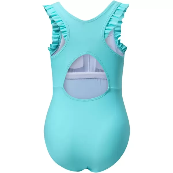imageblibean Kid Girls Swimsuit One Piece Ruffle Sleeve Bathing Suits 615 YearA Green