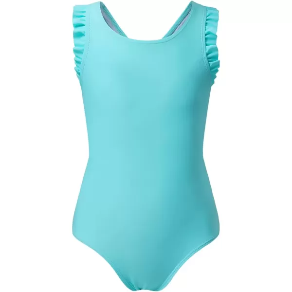 imageblibean Kid Girls Swimsuit One Piece Ruffle Sleeve Bathing Suits 615 YearA Green