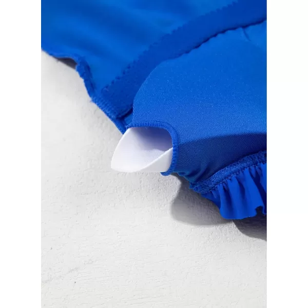 imageblibean Kid Girls Swimsuit One Piece Ruffle Sleeve Bathing Suits 615 YearA Royal Blue