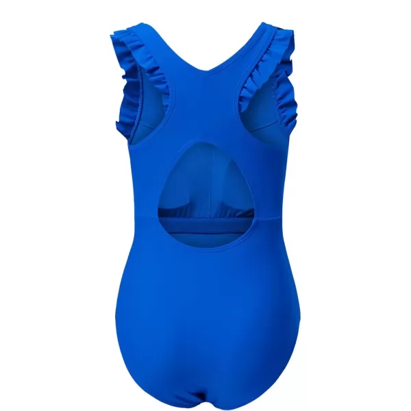 imageblibean Kid Girls Swimsuit One Piece Ruffle Sleeve Bathing Suits 615 YearA Royal Blue