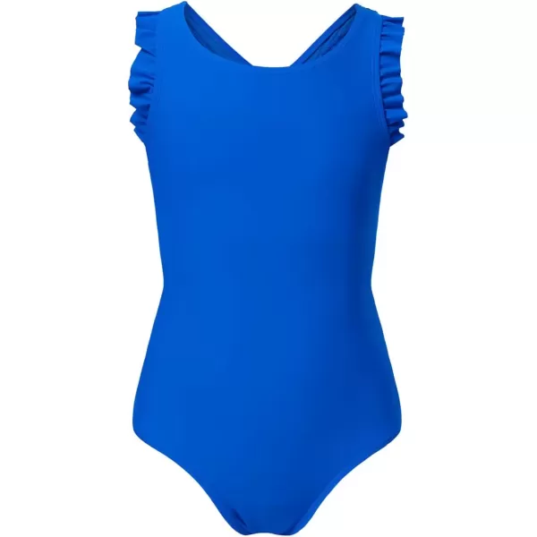 imageblibean Kid Girls Swimsuit One Piece Ruffle Sleeve Bathing Suits 615 YearA Royal Blue