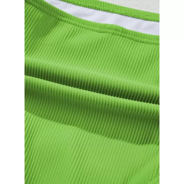 imageblibean Tween Girls Swimsuit Two Piece Bikini Sets with Chest Pad Size 615 YearsGreen