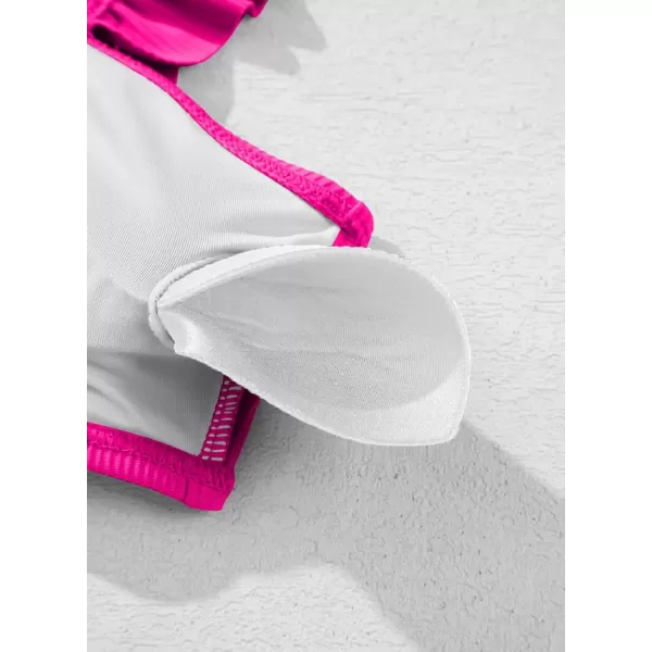 imageblibean Tween Girls Swimsuit Two Piece Bikini Sets with Chest Pad Size 615 YearsRose