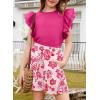 imageblibean Girls 2025 Summer Clothes Set Teen Hawaiian Shorts Outfit Size 615 YearsA Hot Pink