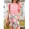 imageblibean Girls 2025 Summer Clothes Set Teen Hawaiian Shorts Outfit Size 615 YearsA Pink