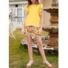 imageblibean Girls 2025 Summer Clothes Set Teen Hawaiian Shorts Outfit Size 615 YearsA Yellow
