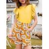 imageblibean Girls 2025 Summer Clothes Set Teen Hawaiian Shorts Outfit Size 615 YearsA Yellow
