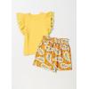 imageblibean Girls 2025 Summer Clothes Set Teen Hawaiian Shorts Outfit Size 615 YearsA Yellow