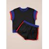 imageblibean Girls 2025 Summer Clothes Sets Kids Colorblock Matching Outfits Size 615 YearsA Black
