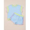 imageblibean Girls 2025 Summer Clothes Sets Kids Colorblock Matching Outfits Size 615 YearsA Sky Blue