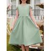 imageblibean Girls Summer Flower Dresses Semi Formal Lace Wedding Dress Size 615 YearsGreen