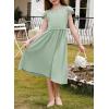 imageblibean Girls Summer Flower Dresses Semi Formal Lace Wedding Dress Size 615 YearsGreen