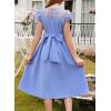 imageblibean Girls Summer Flower Dresses Semi Formal Lace Wedding Dress Size 615 YearsLight Blue