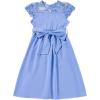 imageblibean Girls Summer Flower Dresses Semi Formal Lace Wedding Dress Size 615 YearsLight Blue