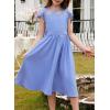 imageblibean Girls Summer Flower Dresses Semi Formal Lace Wedding Dress Size 615 YearsLight Blue